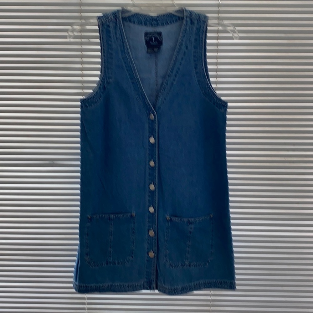 Vintage denim romper mini dress